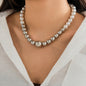Punk Large Beads Short Necklaces
