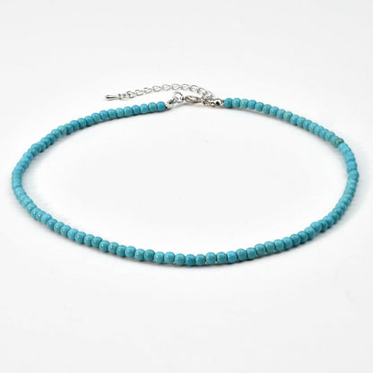 Turquoise Beaded Choker Necklace