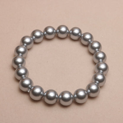 Elastic Beaded Shell Pearl Bracelet