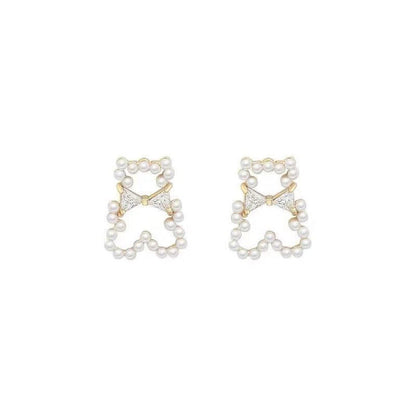 Pearl Bear Earring