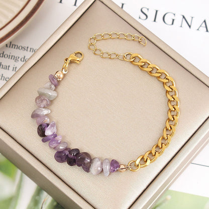 Natural Green Aventurine Irregular Crushed Stone Bracelet
