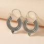 Carved Female Temperament Alloy Geometric Ear Clip Earrings