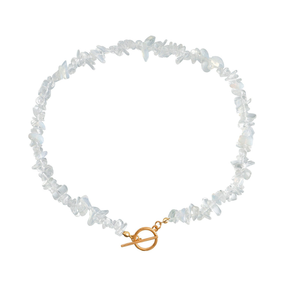 Natural Irregular transparent Stone Necklace