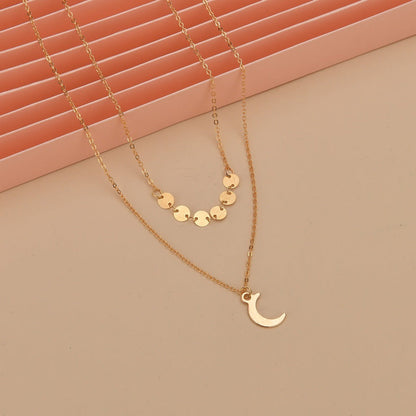 Crescent Moon Stars Necklaces for Women