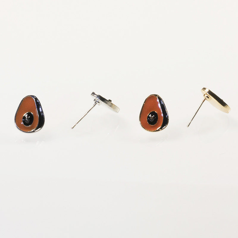 Avocado coconut tree stud earrings set
