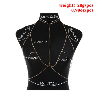 Multilayer Bikini Waist Chain Exaggerated Tassel Body Chain