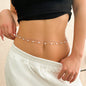 Metallic Sequin Silver Belly Waist Chain