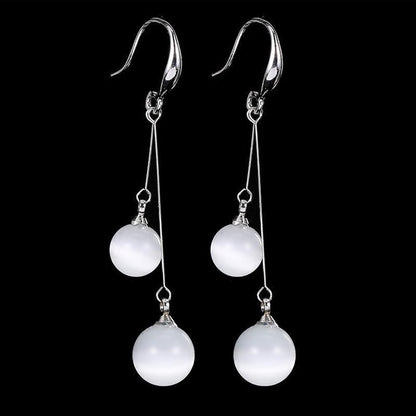 Opal Stone Gemstone Dangle Earring