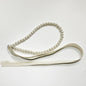 White Imitation Pearl Choker Necklace Women Long Black Ribbon