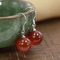 Nature Stone Black Agate Earring