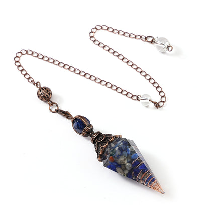 Sier Colorful Crystal Pendulum Stone Gravel Pendants
