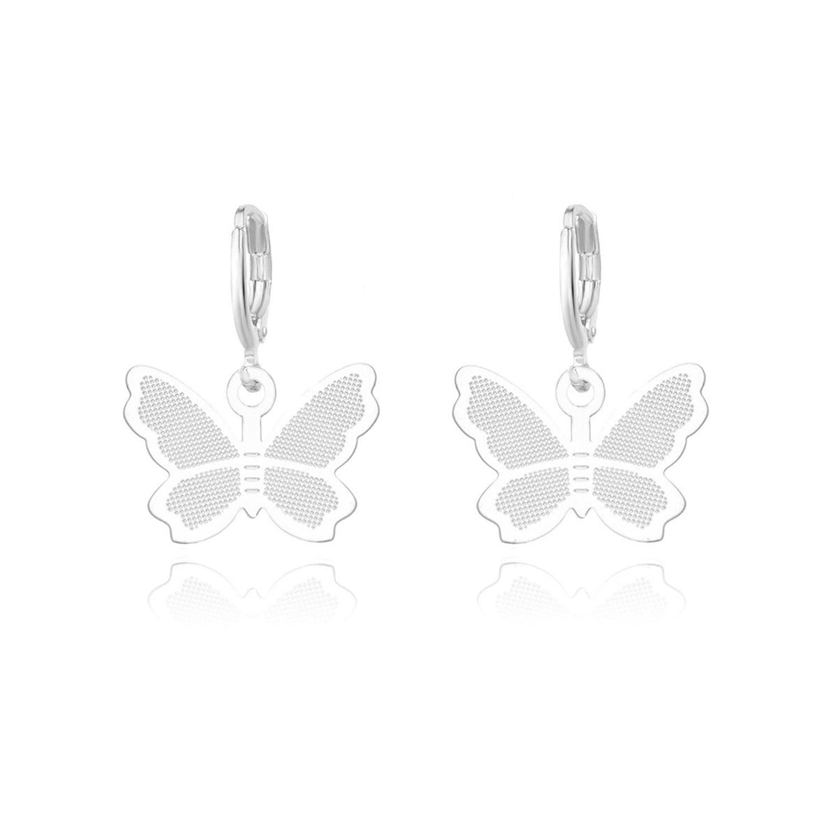 butterfly Drop Dangle Pendant Huggie Earings