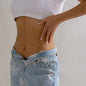 Sexy Simple Beach Style Color Stone Bead Waist Chain