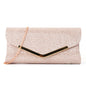 V-shaped metal strip flashing fashion evening bag