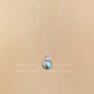 Titanium steel pearl clavicle necklace