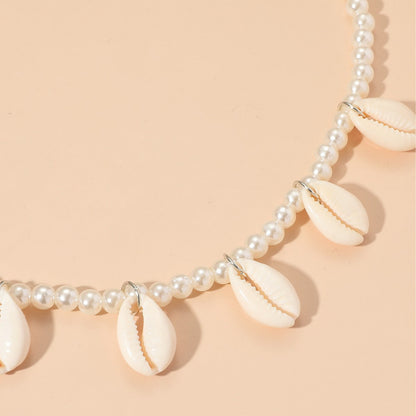 Bohemian Versatile Natural Shell Pearl Pendant Necklace for Women