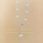 Titanium steel pearl clavicle necklace