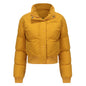 Autumn and winter women's short long-sleeved turtleneck warm jacket