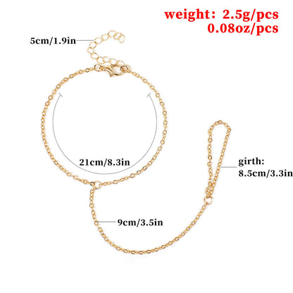 Beach Jewelry Slave Anklets With Toe Ring
