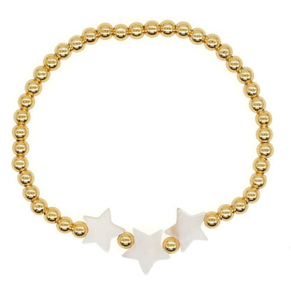 Shell Pentagram Elegant Bead Elastic Bracelet