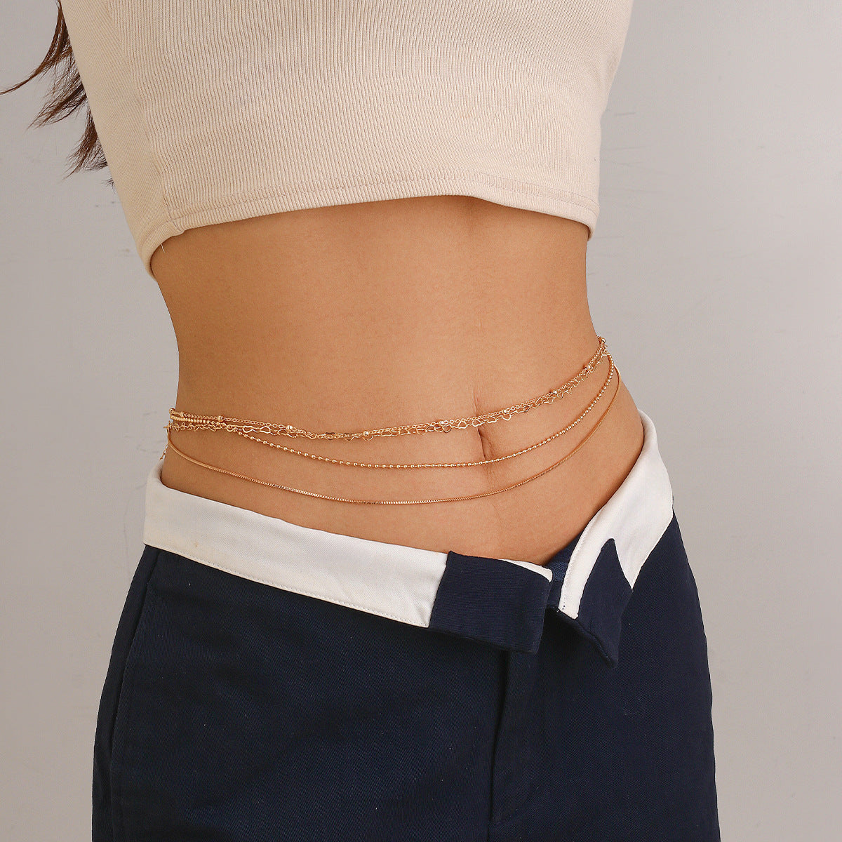 Multi-layer Metal Body Chain Sexy Vacation Waist Chain