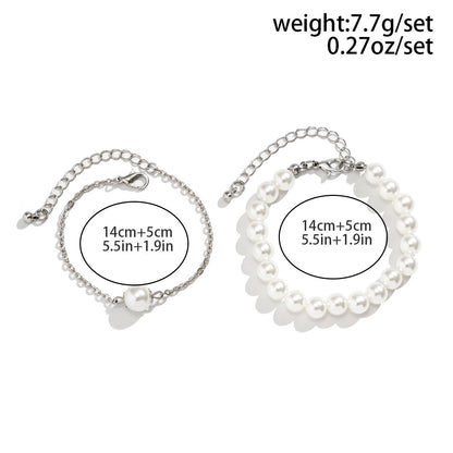 Round White Pearls Bracelet