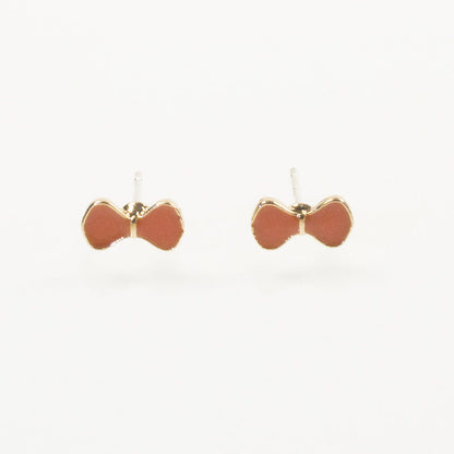 Enamel Bowknot Stud Earrings Jewelry