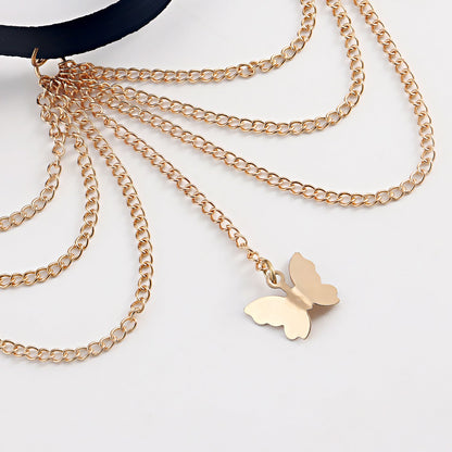 Bohemia Simple Multi Layer Butterfly Leg Chain