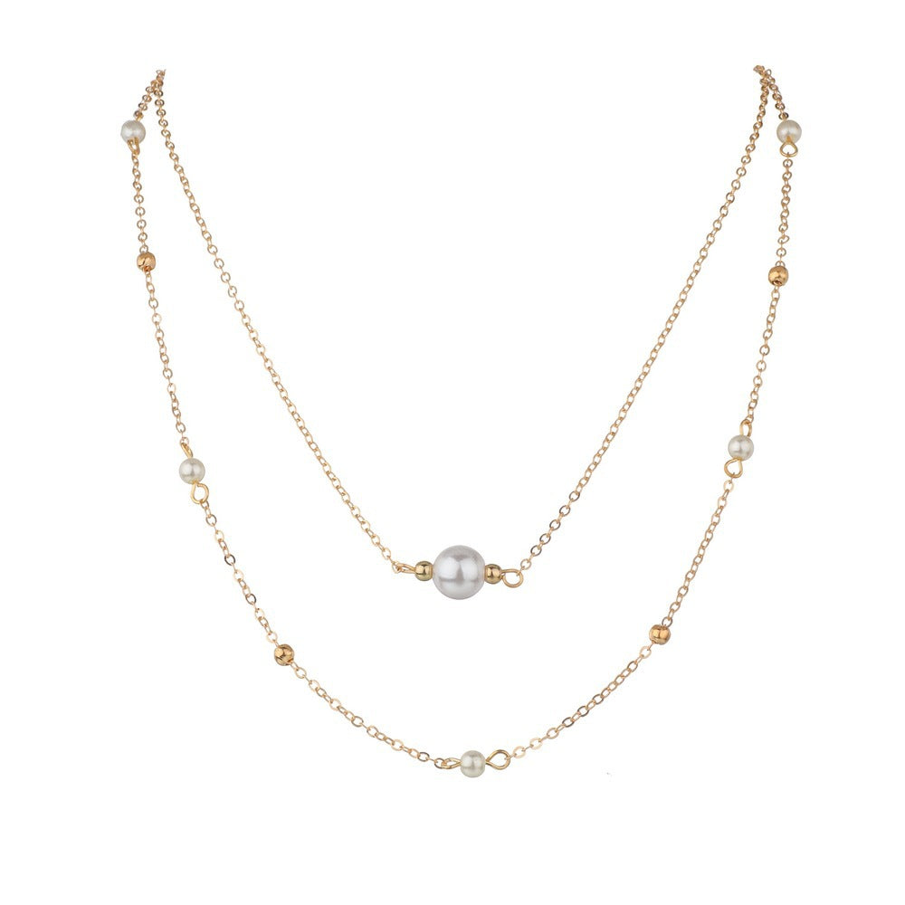 Double Layer Pearl Necklaces