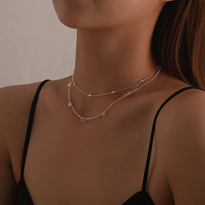 Small Crystal Stone Beads Chain Necklace