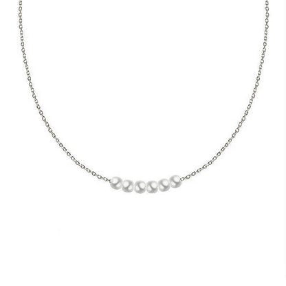 Floating Pearl Choker Necklace Women