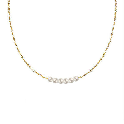 Floating Pearl Choker Necklace Women