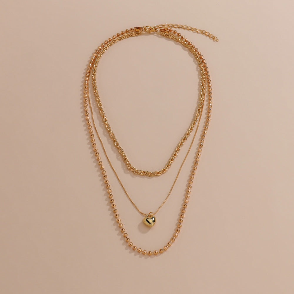 Multi Layer Heart Necklace for Women