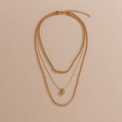 Multi Layer Heart Necklace for Women