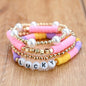 Bohemian Beaded Stretch Bracelets Colors Clay Beads