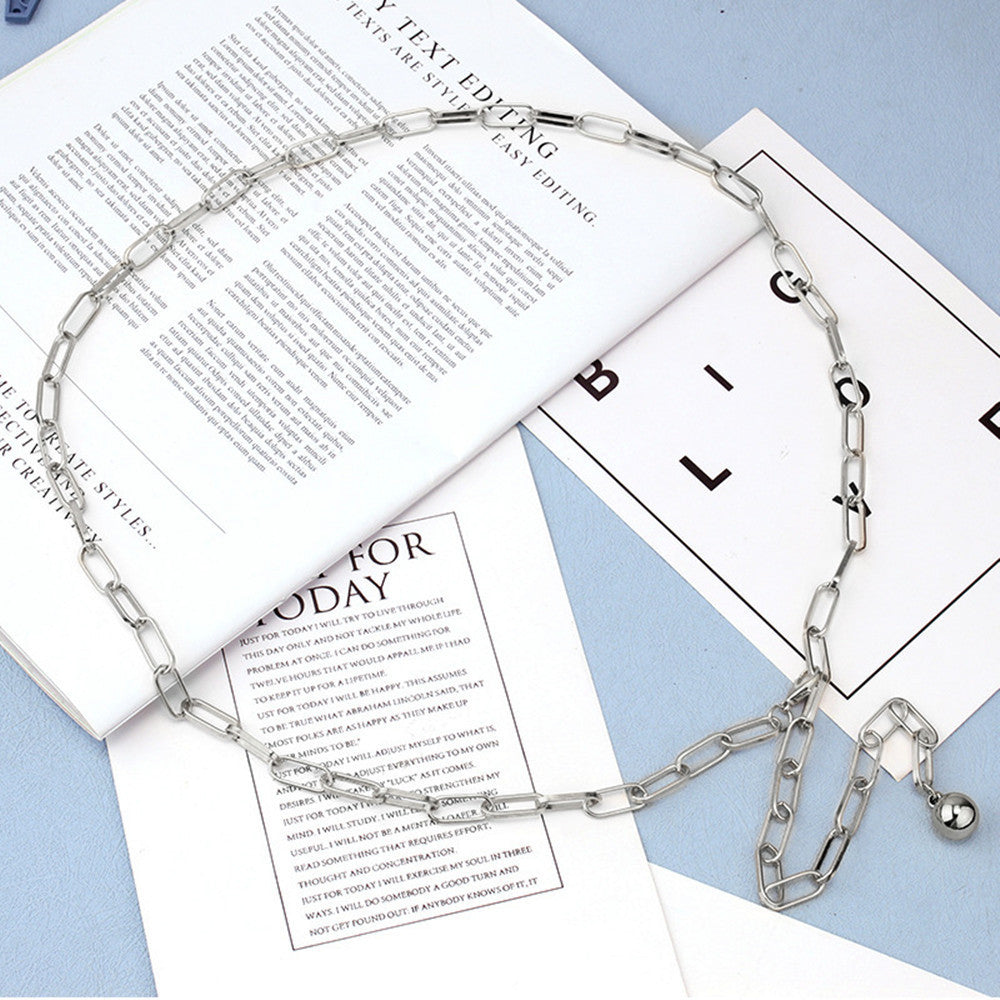 Metal Chain Belt Alloy Pendant Waist Chain