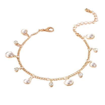 Boho Pearl Tassel Bracelet Anklet Jewelry