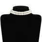 Layered Choker Pearl Necklaces Jewelry Set