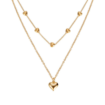 Vintage Style Star Heart Multi-layer Necklace
