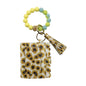 Silicone Beads Bracelet Key Chain Leopard Print