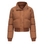 Autumn and winter women's short long-sleeved turtleneck warm jacket