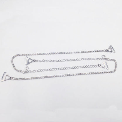Metal Invisible Bra Straps with Rhinestone Comfortable Shoulder Underwear Accessories