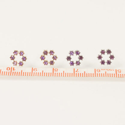 Rhinestone Ring Stud Earring