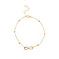 Double Layer White Pearl Beaded Anklet Jewelry