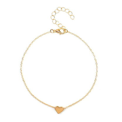 Bohemian Chain Heart Anklet Jewelry