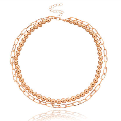 Multiple Paperclip Chain Layer Necklace