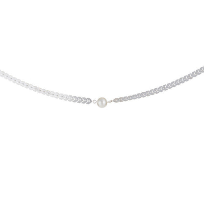 Snake Chain Pearl Elegant Necklace Fashion Jewelry