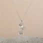 triangle forget me not necklace