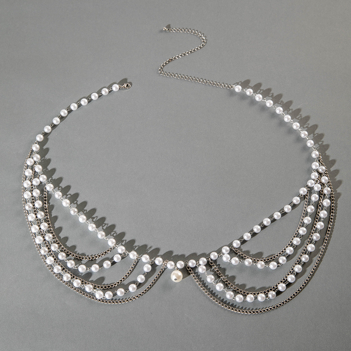 Bestone Rhinestone Chain Waist Multi-layer Body Chain