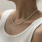 4mm 6mm 8mm 10mm 12mm 14mm White Glass Pearl Necklace for Women